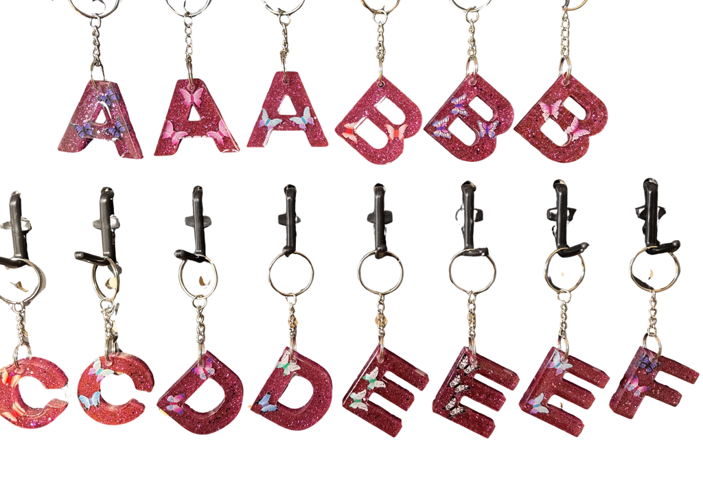Butterfly Letter Keychain