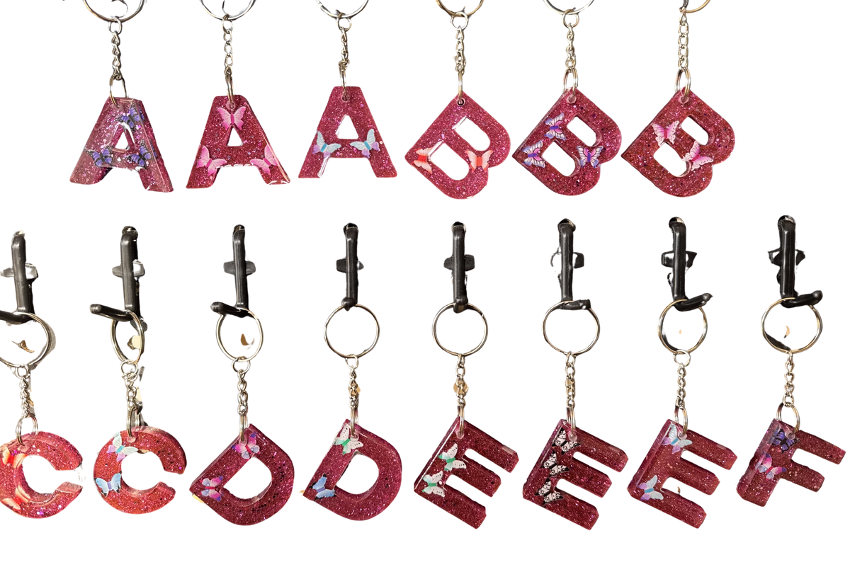 Butterfly Letter Keychain