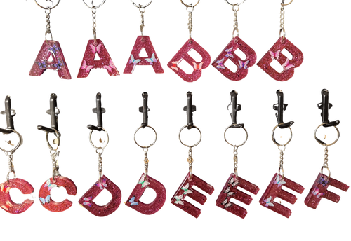 Butterfly Letter Keychain