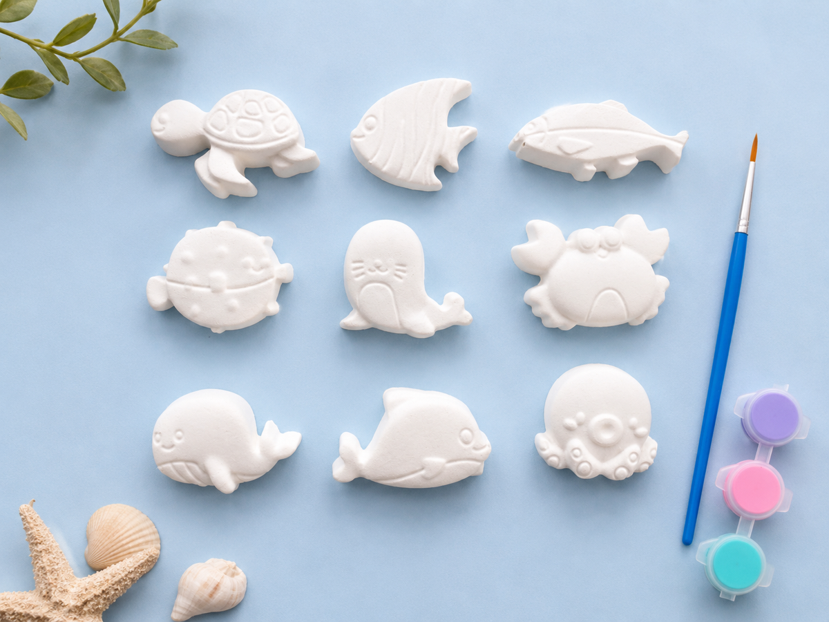 Small Ocean Friends Figurines DIY Paint Kit (9 PK)