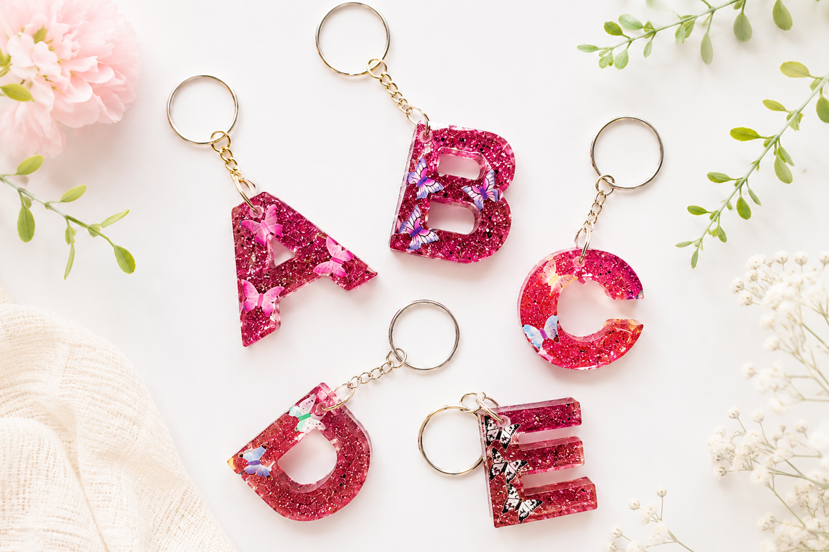 Butterfly Letter Keychain