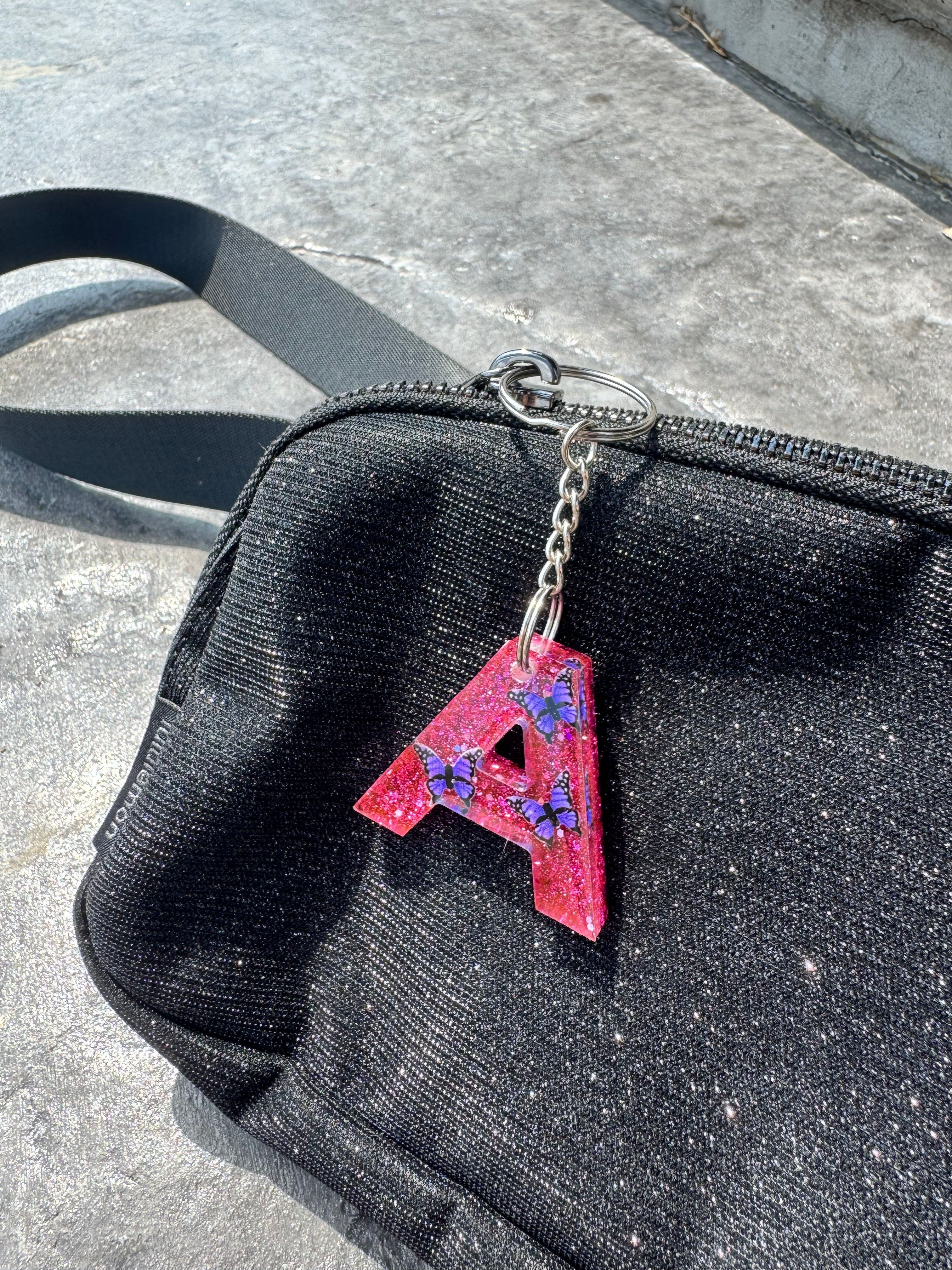 Butterfly Letter Keychain