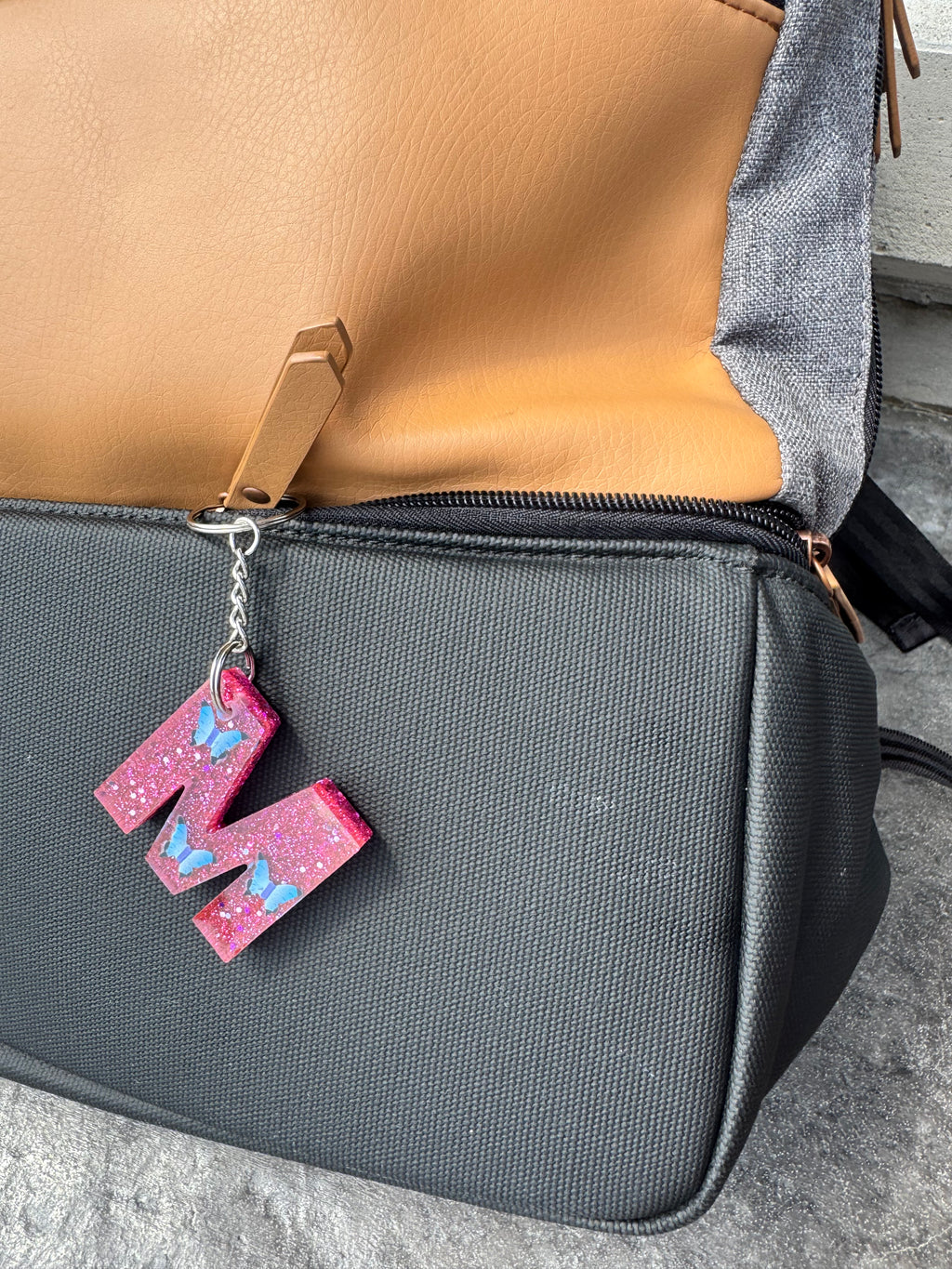 Butterfly Letter Keychain
