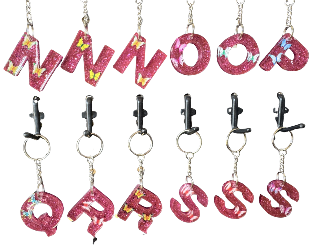 Butterfly Letter Keychain
