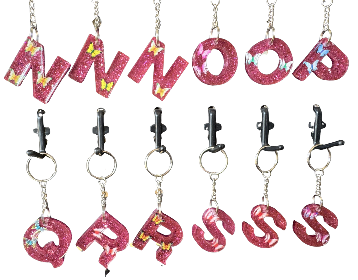 Butterfly Letter Keychain
