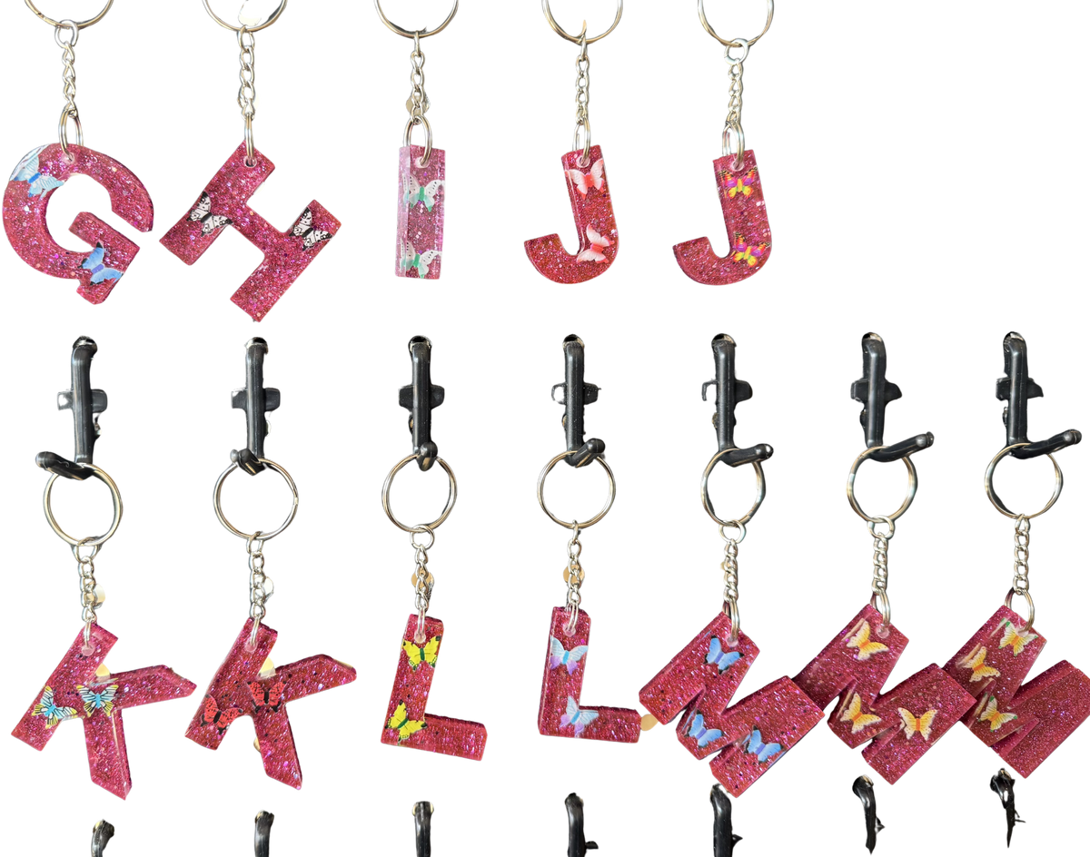Butterfly Letter Keychain